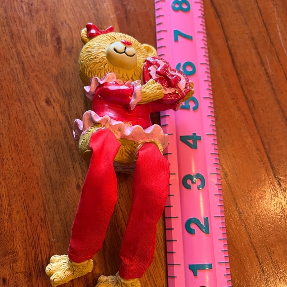 Adorable love bear figurine with dangly legs home office decor - Picture 2 of 3